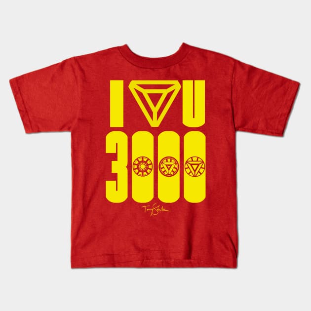 I LOVE YOU 3000 Kids T-Shirt by FunGangStore